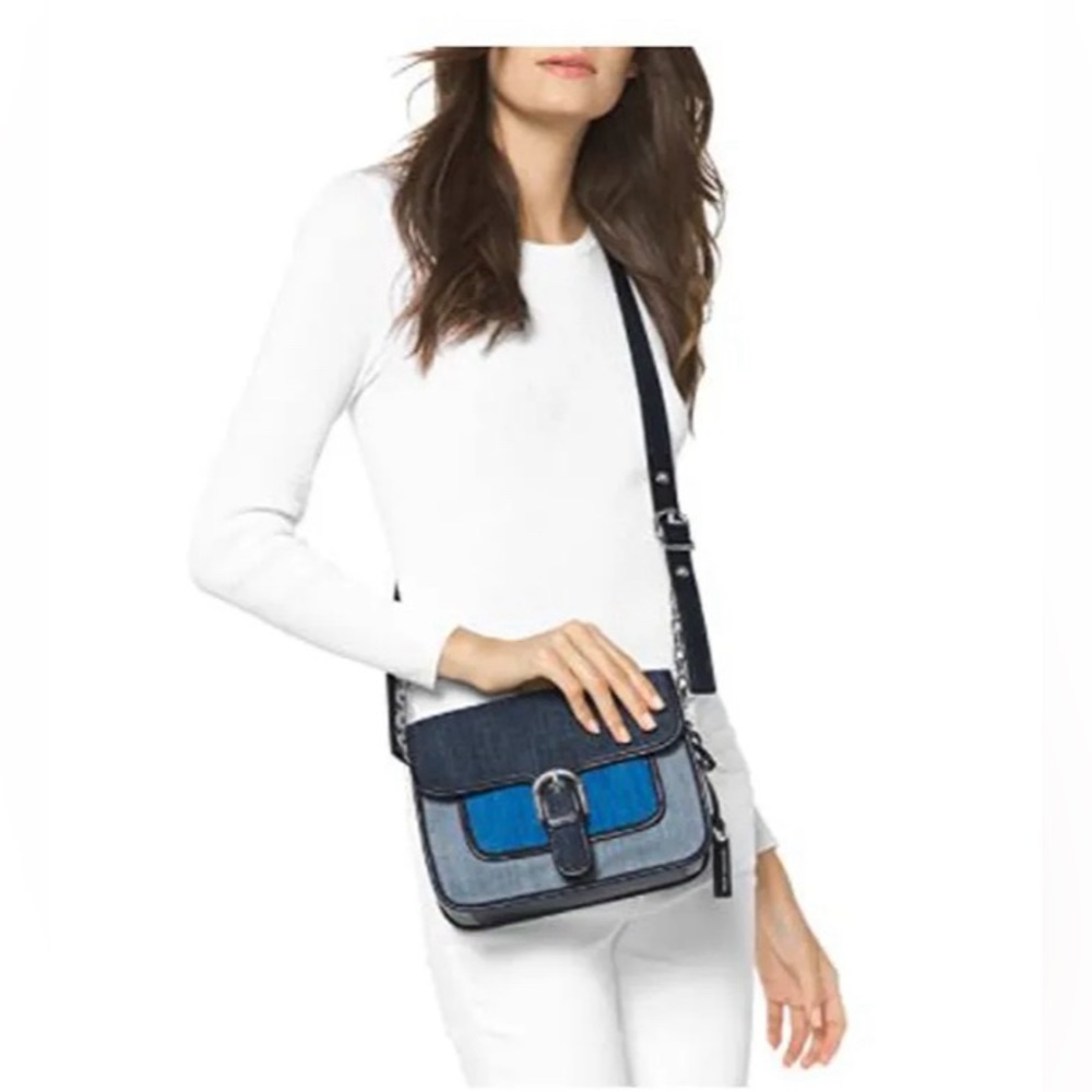 Michael Kors Cooper Denim tricoloured purse